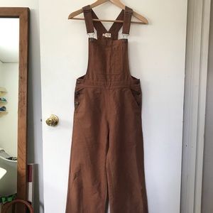 Bridge & Burn high waisted wide leg overalls